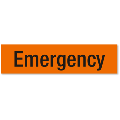 Emergency, Large (2-1/4 in. x 9 in.)