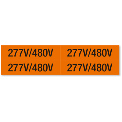 Voltage Marker Label, Medium, 1 Card/Pack
