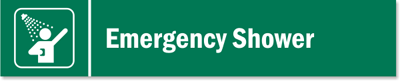 Emergency Shower Modular Door Sign