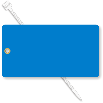 3¼” x 6” Blue Vinyl Tags