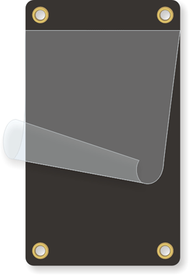 Black Self-Laminating Tag with Four Eyelets