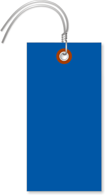 Blue Tyvek Shipping Tags (with pre-attached wires)