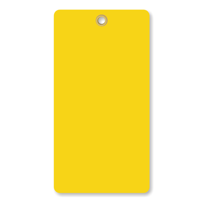 5¾ in. x 3 in. Yellow Vinyl Tags