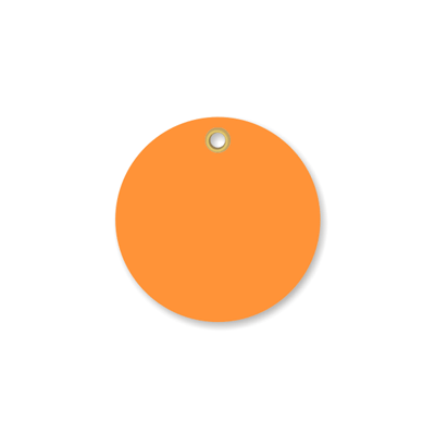 3 in. circle Fluorescent Orange Vinyl Tags