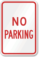 No Parking Aluminum No Parking Sign