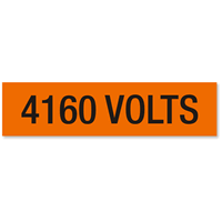 4160 Volts, Large (2-1/4 in. x 9 in.)