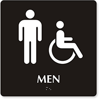 Restroom Accessible Men Sign