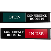 Custom Sliding Panel Sign (Red Green Slider)