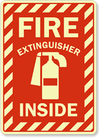 Fire Extinguisher Inside Sign