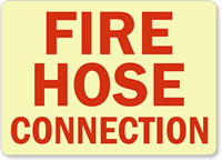 Fire Hose Connection Sign