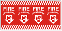 Fire Extinguisher Adhesive Column Marker Sign