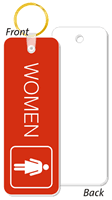 WOMEN Bathroom Keychain, 1-3/4