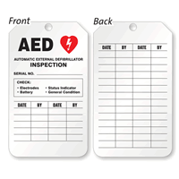 AED (Automatic External Defibrillator) Inspection Tag