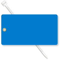 3¼” x 6” Blue Vinyl Tags