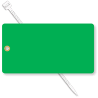 3¼” x 6” Green Vinyl Tags