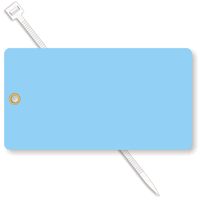 3¼” x 6” Light Blue Vinyl Tag