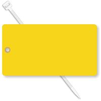 3¼” x 6” Yellow Vinyl Tags