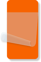1¾” x 3¼” Orange Self-Laminating Labels