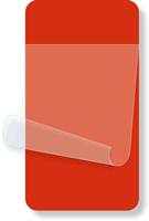 1¾” x 3¼” Red Self-Laminating Labels