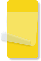 1¾” x 3¼” Yellow Self-Laminating Labels