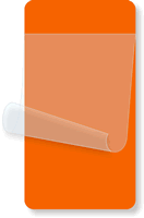 2¼” x 4¼” Orange Self-Laminating Labels