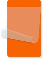 Orange Self-Laminating Blank Inspection Label
