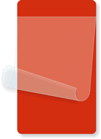 Red Self-Laminating Blank Inspection Label
