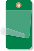 1¾” x 3¼” Dark Green Self-Laminating Tag