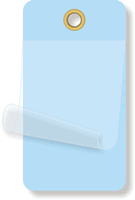 1¾” x 3¼” Light Blue Self-Laminating Tag