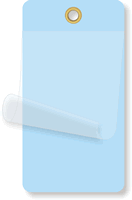 2¼” x 4¼” Light Blue Self-Laminating Tag