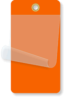 2¼” x 4¼” Orange Self-Laminating Tags
