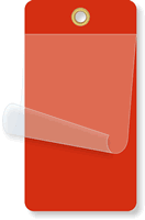 2¼” x 4¼” Red Self-Laminating Tags