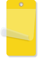 2¼” x 4¼” Yellow Self-Laminating Tags