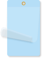 Light Blue Self-Laminating Blank Inspection Tag