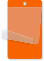 Orange Self-Laminating Blank Inspection Tag