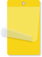 Yellow Self-Laminating Blank Inspection Tag