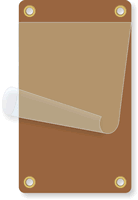 Brown Self-Laminating Tag with Four Eyelets