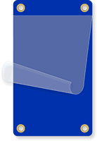 Dark Blue Self-Laminating Tag with Four Eyelets