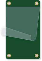 Dark Green Self-Laminating Tag with Four Eyelets