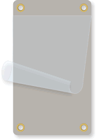 Gray Self-Laminating Tag with Four Eyelets