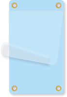Light Blue Self-Laminating Tag with Four Eyelets
