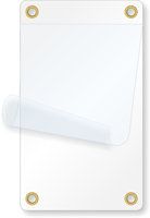 White Self-Laminating Tag with Four Eyelets