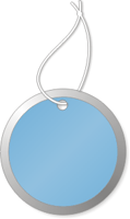 Blue Metal Rim Key Tags (pre-strung)
