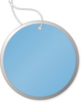 Blue Metal Rim Key Tags (pre-strung)