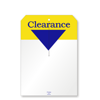 Clearance Tag In Yellow and Blue