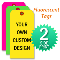 Custom Fluorescent Paper Tags, 2-Side Printed