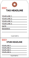 Custom Tag, Perforated 2-Part