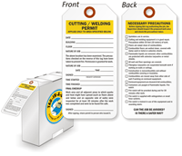 Cutting Welding Permit Lock Out Tag-in-a-Box