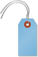 Dark Blue Cardstock Tags (with wires)
