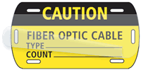 Caution Fiber Optic Cable